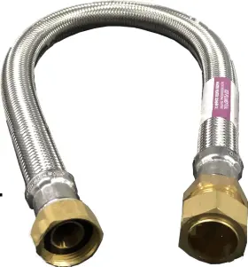 Eza4wh Plumbing Products Inc 3/4 Compression X 24 Braided Stainless Steel Water Heater Supply Line 1 Pack
