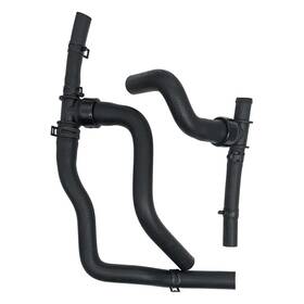 Qfish 5058437 2pcs Heater Hose With Tee Supply-return Compatible Dodge Black