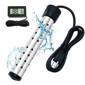 Wh-200 Qhecomce Immersion Water Heater 1500w Portable With Lcd Thermometer And St