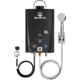 Raxmate 762483326380 Protable Propane Water Heater 6l 1.58gpm On Demand Tankless Camping