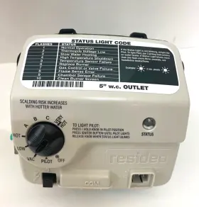 Wv8860b1358 Resideo Water Heater Nat Gas Only Valve 5 Inch Wc Outlet 1/2 Psi