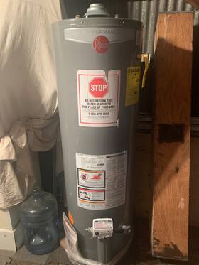 Rheem 100264187 Performance 40 Gallon 38 000 Btu Ultra Low Nox Natural Gas Water Heater