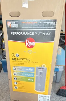 1004435919 Rheem Performance Platinum 40 Gal Electric Smart Water Heater Gray Wi-fi Leak D