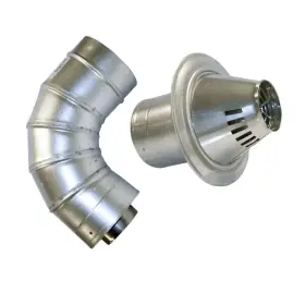 Rheem 313035514566 Termination Vent Home Tankless Gas Water Heater Concentric Stainless Steel Wall