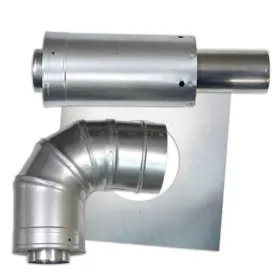 Rheem 662766633719 3 X 5 Inch Horizontal Stainless Steel Concentric Termination Vent Kit