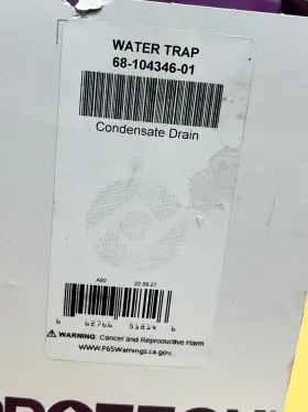 68-104346-01 Rheem Condensate Trap/ Water Trap