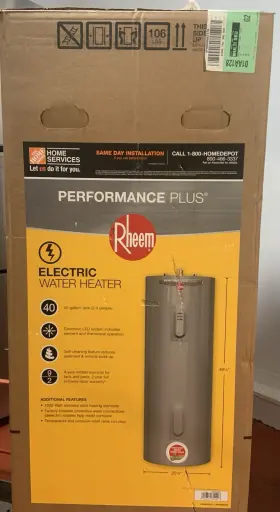 Axs320c-2 Rheem Performance Plus 40 Gal Electric Water Heater Stainless Steel Led