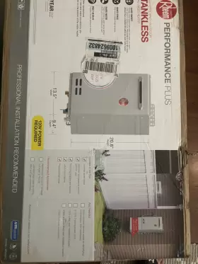 Eco200xeln-3 Rheem 9.5 Gpm Natural Gas Outdoor Smart Wifi Tankless Water Heater