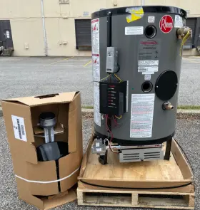 G37-200-1 Rheem New Universal Commercial Natural Gas 35 Gallon Water Heater 120v