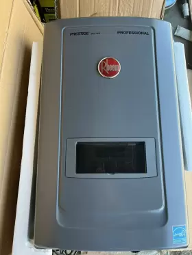 Rcbh199dvln Rheem Prestige 9.9gpm Natural Gas Hi-efficiency Combi Boiler 199000 Btu-untested
