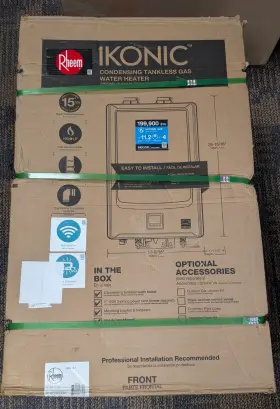 Rectgh-s11in Rheem New Ikonic Tankless Natural Gas Water Heater 11.2 Gpm
