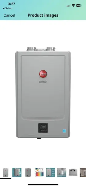 Rectgh-sr84in Rheem Ikonic Condensing Tankless Natural Gas Water Heater