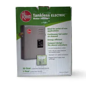 Rte-13 Rheem 240v Tankless Hot Water Heater Residential Electric 10 Inch X 7.5 7