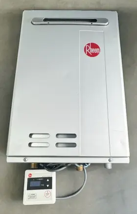 Rtg-70xlp-3 Rheem High Efficiency Non-condensing Outdoor Tankless Propane Water Heater 7 Gpm
