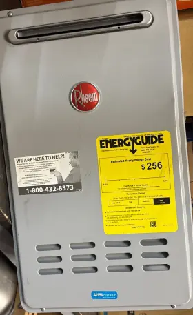 Rtg-84xln-1 Rheem Tankless Water Heater Natural Gas Outdoor 8.4 Gpm Read