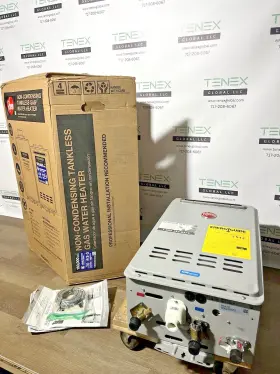 Rtg-70xlp-1 Rheem W362310052 Outdoor Tankless Water Heater Propane Gas 160k Btu C-14 #0300
