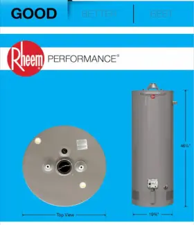 Xg30s06ec30u1 Rheem Rheemperformance 30 Gal Short 000 Btu Natural Gas Water Heater