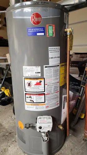 Xg40s06ec34u0 Rheem Performance Atmospheric Natural Gas Water Heater - 40 Gallon Gray