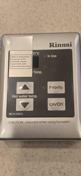 Rinnai 28061 Tankless Water Heater Controller Mc-91-2us-s-rd