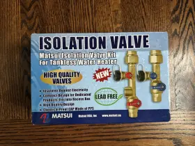 Rinnai-3 Rinnai 766156005718 Rinnai-3/4 Inch Tankless Water Heater Lead Free Sweat Isolation Valve With Prv