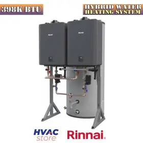 Chs398100hcxin Rinnai 398k Btu Natural Gas H-series Hybrid Water Heating System Ultra Low Nox