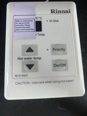 Rinnai Mc-91-2us-v Tankless Hot Water Heater Controller. New