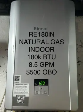 Reu-ve2432ff-us Rinnai Re180in Tankless Water Heater Natural Gas Indoor 180k Btu Scratch/dent