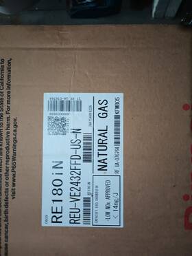 Rinnai Reuve2432ffdus Re180in Indoor Tankless Water Heater 180k Btu Natural Gas