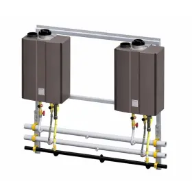 Trs23ilwin Rinnai Commercial Rack Inline Wall Mount With 2 Unit Tankless Water Heaters