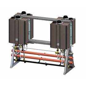 Rinnai Trs46ep Freestanding Exterior Rack System With 4 Unit Tankless Water Heaters