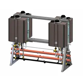 Trs46ep Rinnai Freestanding Exterior Rack System With 4 Unit Tankless Water Heaters