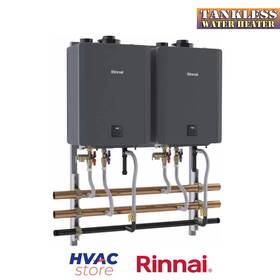 Rinnai Trw02cuip Commercial Wall Hanging Rack With 2 Lpg Tankless Water Heaters