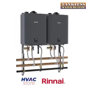 Trw02cuip Rinnai Commercial Wall Hanging Rack With 2 Lpg Tankless Water Heaters