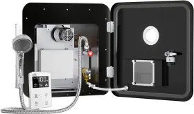 Riwory 313105348367 65 000 Btu Rv Tankless Water Heater Propane With 18x18 Door 3.9 Gpm On Deman