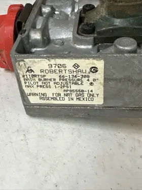 Ap8555b-14 Robertshaw Water Heater Gas Valve