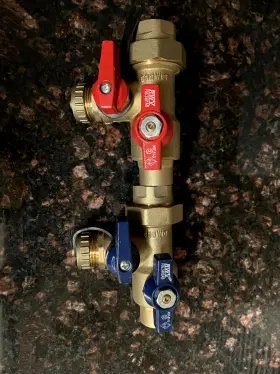 3400ab Rwv Red-white Tankless Water Heater Isolation / Service Valve Kit