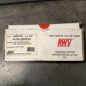 Rwv 670779321059 3/4 Inch Lead Free Tankless Water Heater Installation Kit 3420tab See Photos