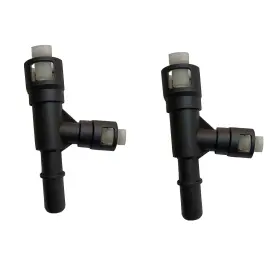 15055343 Saarav 747301261661 2 Pcs Black Heater Hose T Connector 15055342 For Cadillac Escalade E