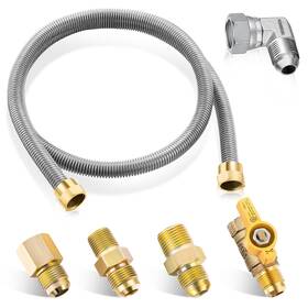 Saillong B0cl6sy8t6 48 Inch Gas Hose Kit With 1/2 Valve And 4 Couplings - Csa Certified Propane