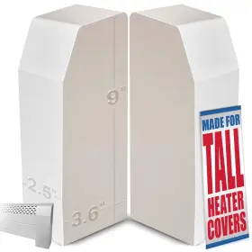 B0czm9m3xm Samorillo 2 Pack Tall End Caps For Oversized Baseboard Heater Covers 9 Inch Plastic Left &