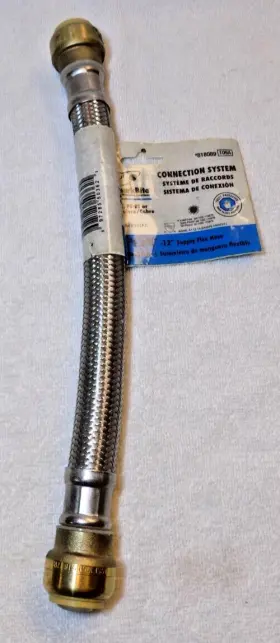 Sharkbite 697285503625 12 Inch 3/4 X Push Connect 12-in Length Flex Repair Hose Plumber