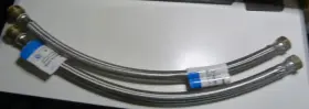 818171 Sharkbite Braided Stainless Steel Water Heater Connector 24-in 3/4-in X2