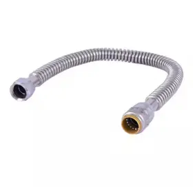 Urss3088fx24 Sharkbite Max 3/4 Inch Push-to-connect X Fip 24 Stainless Water Heater Hose