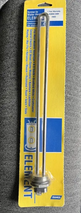 15915 State Industries Inc Universal Camico Water Heater Screw In Element 4500 Watt 240 Volt New