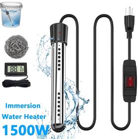 Sunshineface 118578001952 Immersion Water Heater 1500w Digital Lcd Thermometer Wool