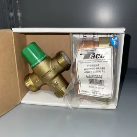5004-c3 Taco 5000 Series - Mixing Valve Brass 1 Inch Sweat Point Of Source