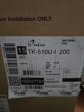 Tk-510-u Takagi Tankless Water Heater Natural Gas