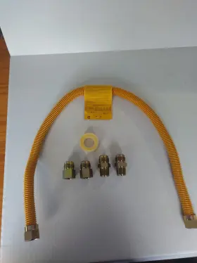 Ss-a1a2b-l-c1c2 The Home Depot Gas Appliance 36 Inch Line Kit 1 Fitting With Brass Fittings