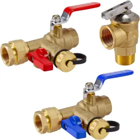 Vk75-tm Thermomate 3/4 Inch Ips Isolator Tankless Water Heater Service Valve Kit With Pressure Reli