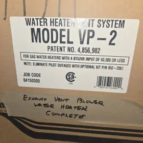 Vp-2f Tjernlund Products 080956260000 Water Heater Vent System New